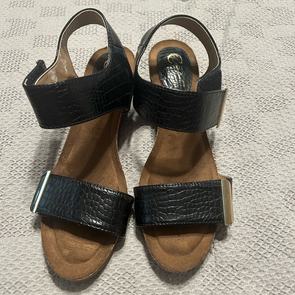 Comfort black sandal